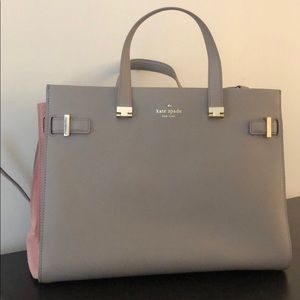 Kate Spade New York Grey Pink Handbag